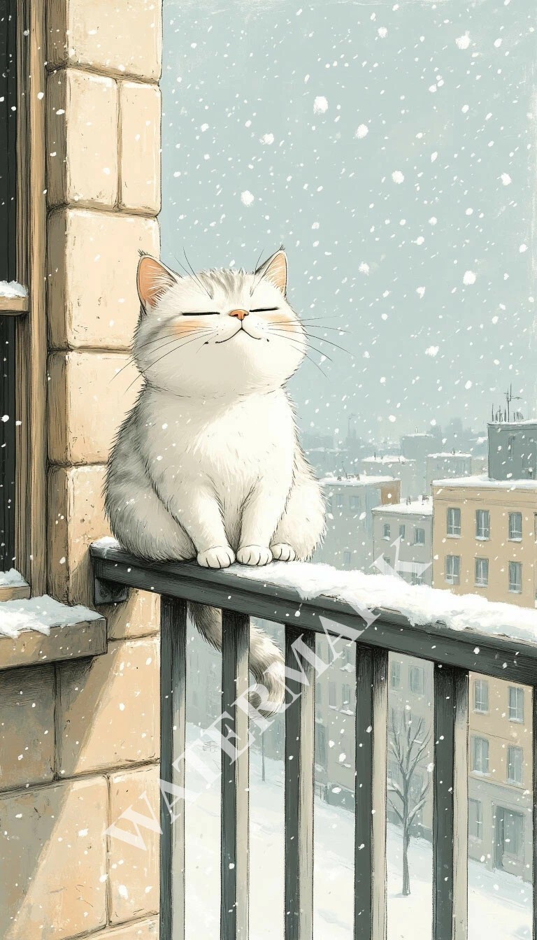 Digital Image Cute Kitty Cat Cozy Picture Wallpaper Desktop Wall Art A31