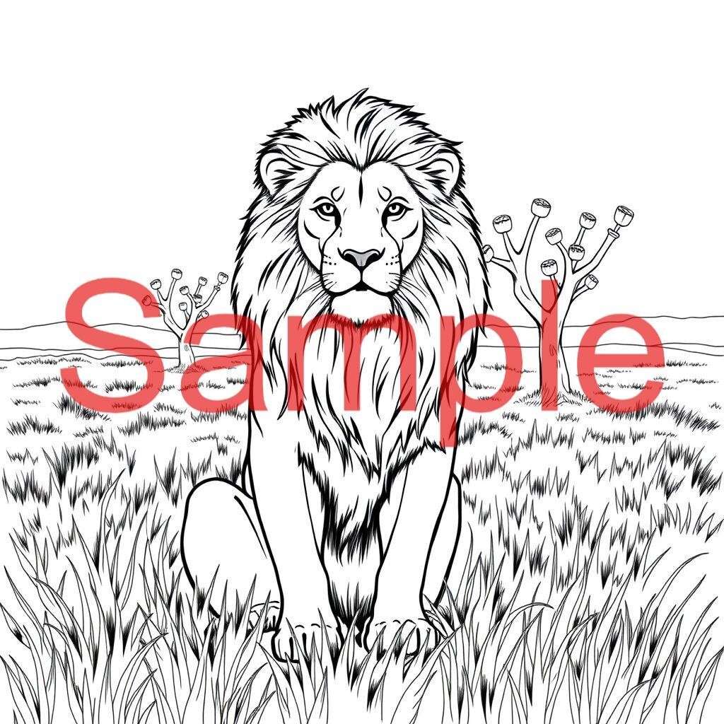 Coloring Book for Kids – Fun Safari & Forest Animals | 10 Adorable Scenes