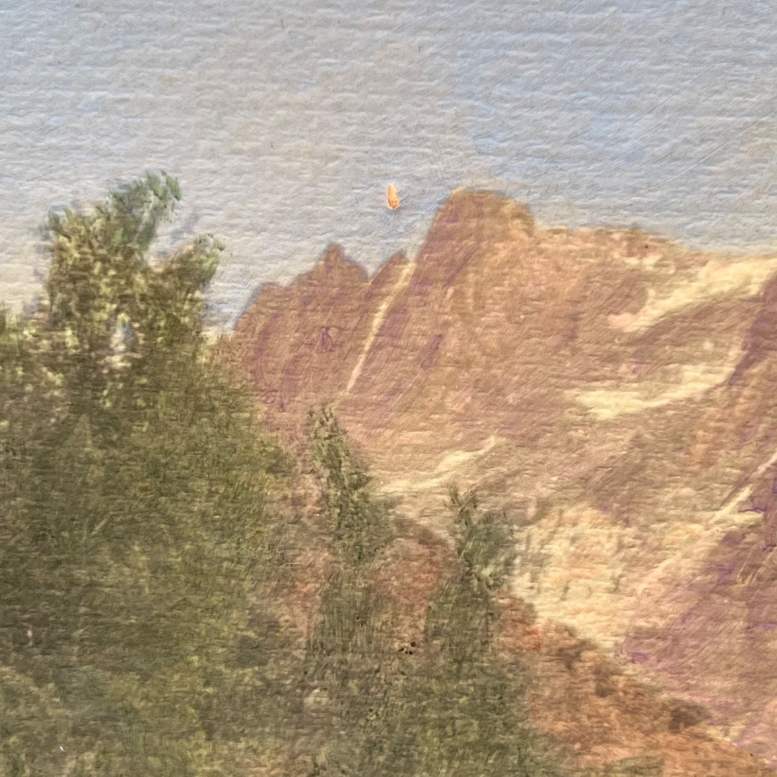 STEPHEN H. WILLARD HAND COLORED TINTED PHOTO PHOTOGRAPH CALIFORNIA CARSON PEAK