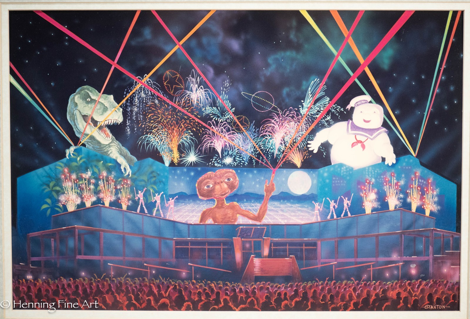 Vintage Universal Studios Firework Show E.T. Jurassic Park and Ghostbusters