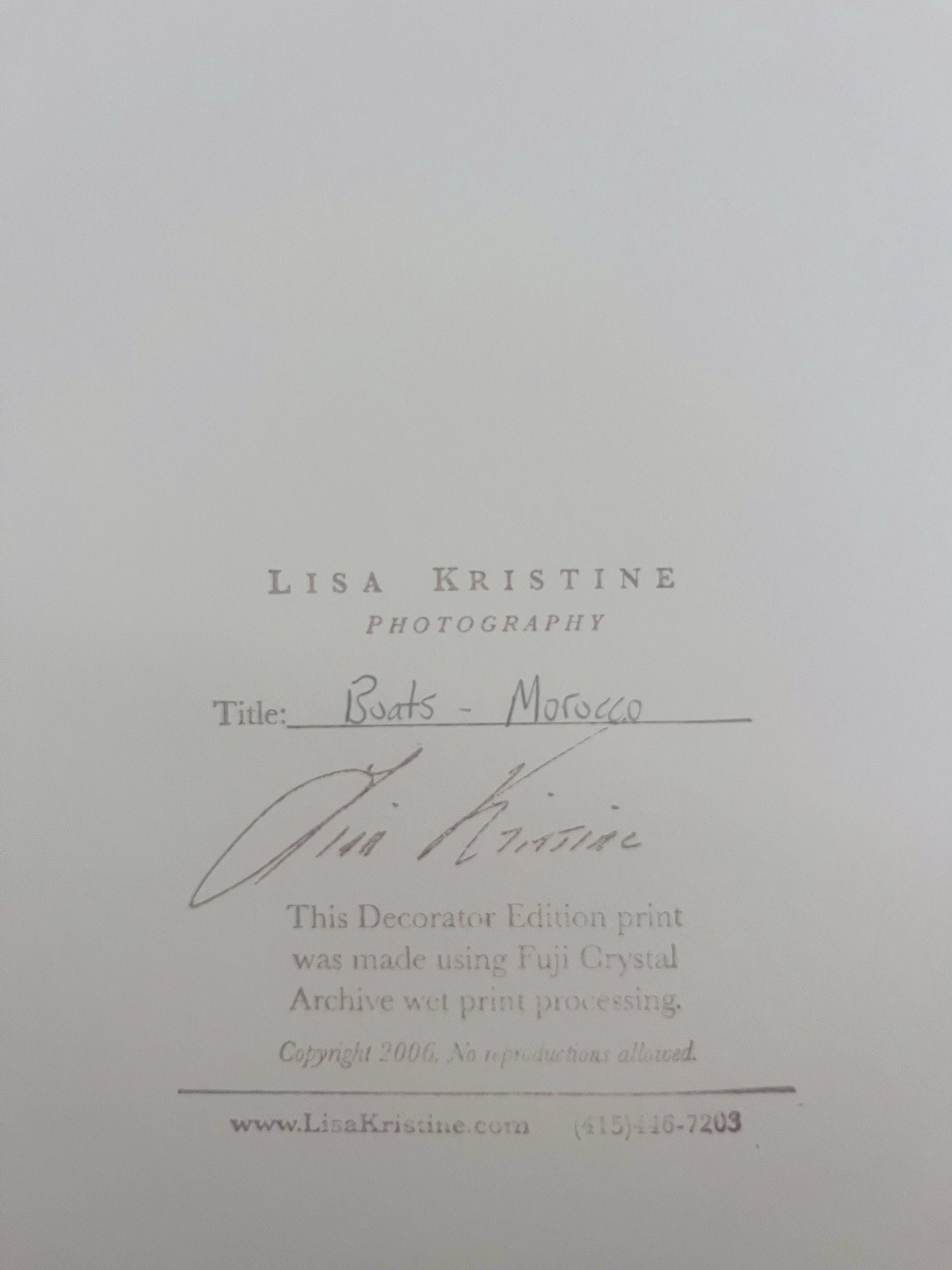 Limited Decorator Edition of Boats – Morocco by Lisa Kristine