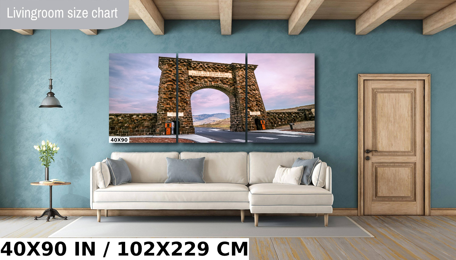 Arch of Adventure: Roosevelt Arch at Yellowstone Wall Art Montana