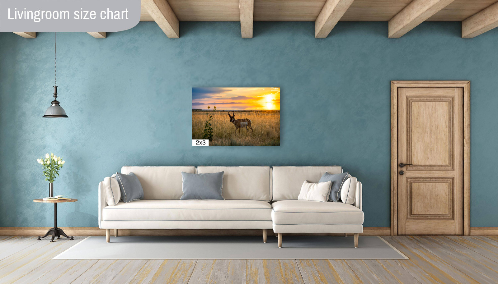 Antelope Island Pronghorn: Utah Sunset Wildlife Photography Wall Art