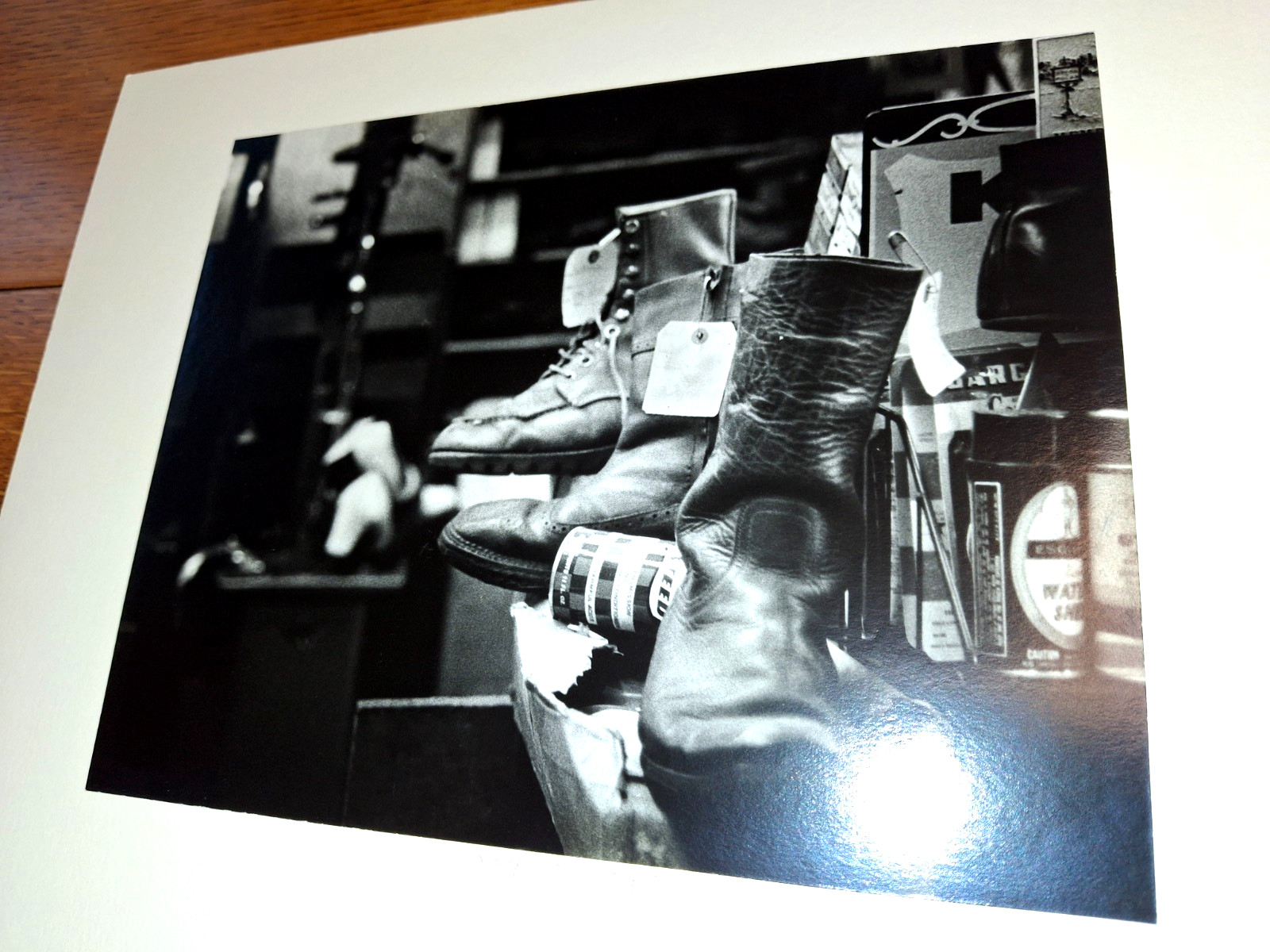 B&W Photography Signed Gelatin Silver Darkroom Print 1978 Shoe Repair COA 8″x10″