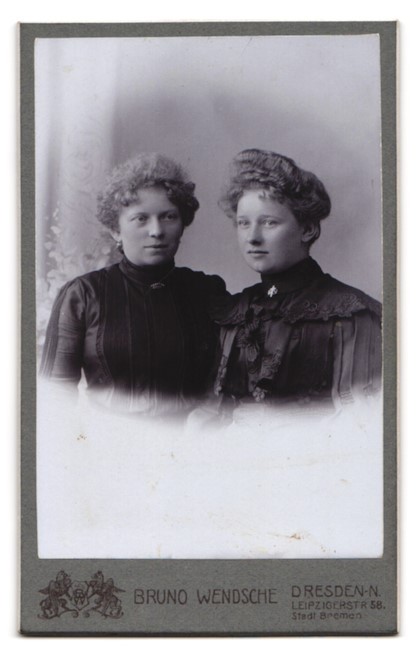 Photograph Bruno Wensche, Dresden, Leipzigerstr. 58, Photographer Monogram M
