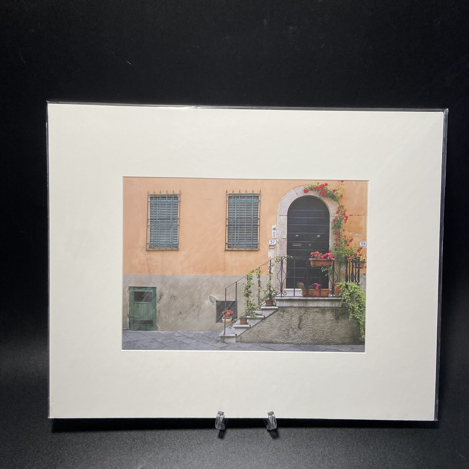 Art Photography Italy Italian Villa Color Garden Trellised Building Matted