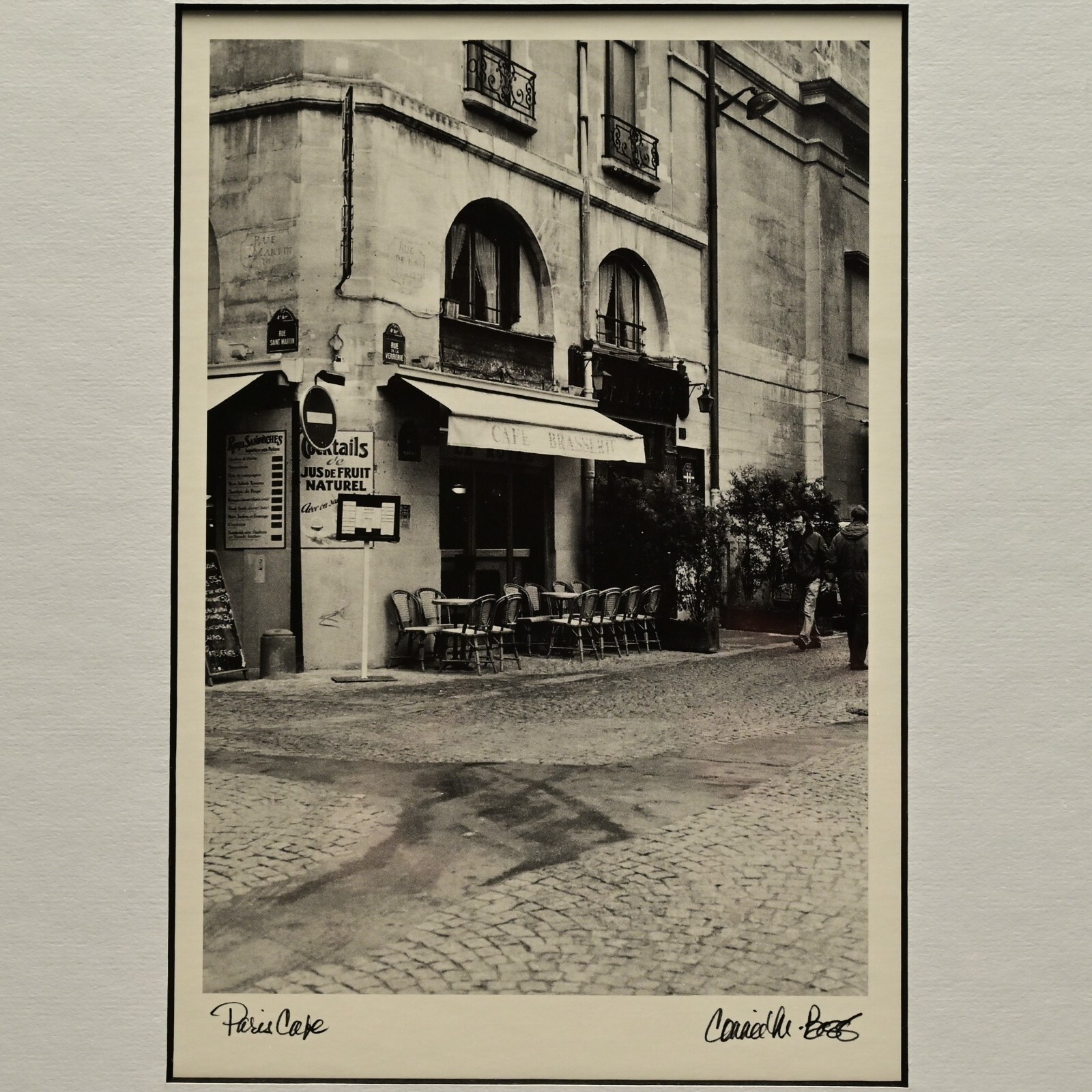 CONNIE BEGG Original Vintage Signed Paris Cafe Europe Cityscape Photograph Print
