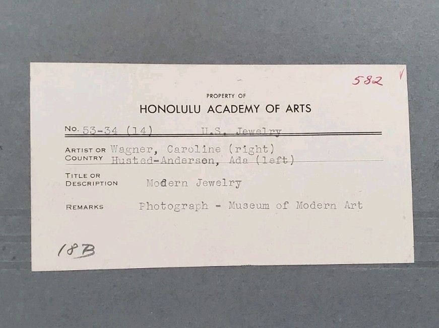 Rare Original 7″ X 9″ Modern US Jewelry Silver Gelatin Photo By MOMA 1953