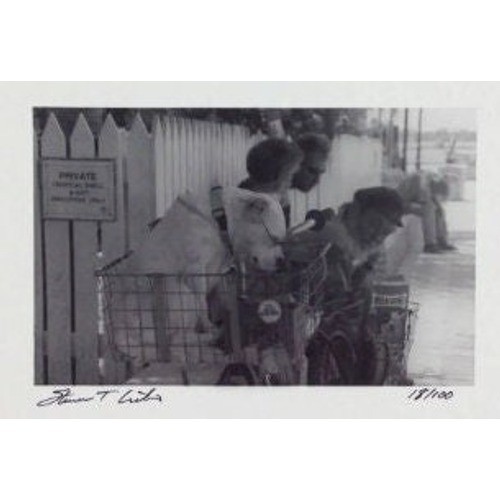 Signed & Numbered Black and White Photography Man & Dog Key West FL