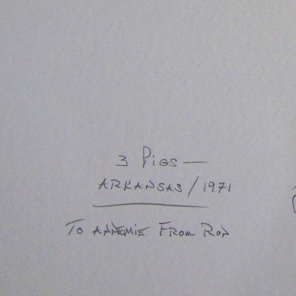 FINE ART PHOTO 3 PIGS ARKANSAS 1971 ARTIST ROB EVANS PHOTOGRAPHER ARCHIVAL PRINT