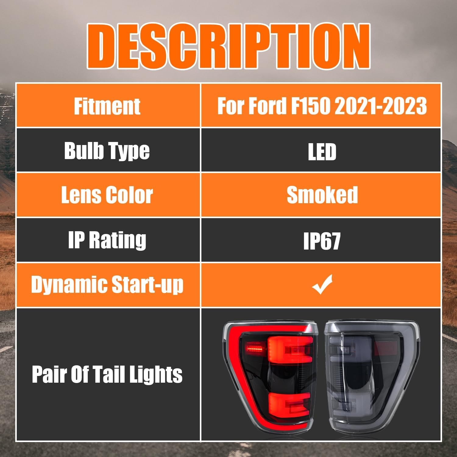 LED Tail Lights for Ford F150 2021-2023 Taillights Assembly [Only Fit for F-150