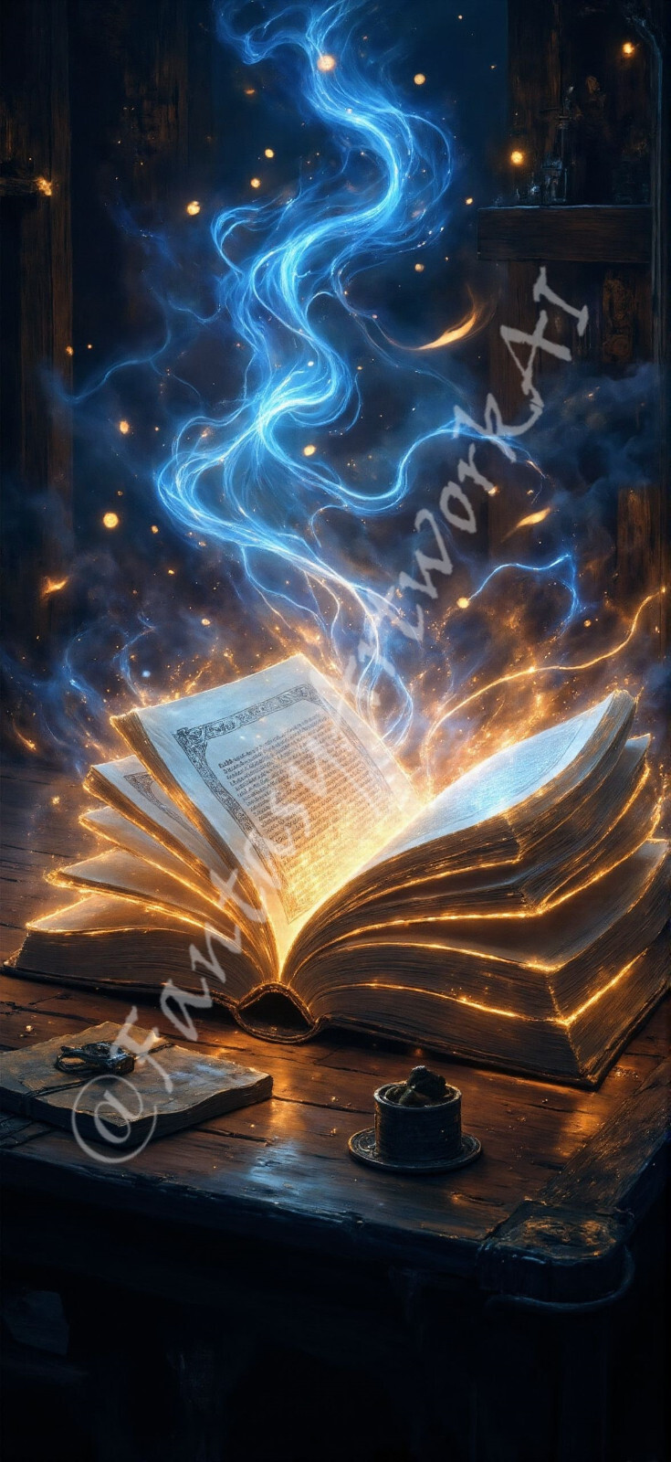 Magic Spell Book – Digital Image Picture Phone Background AI Art, 10 images #11
