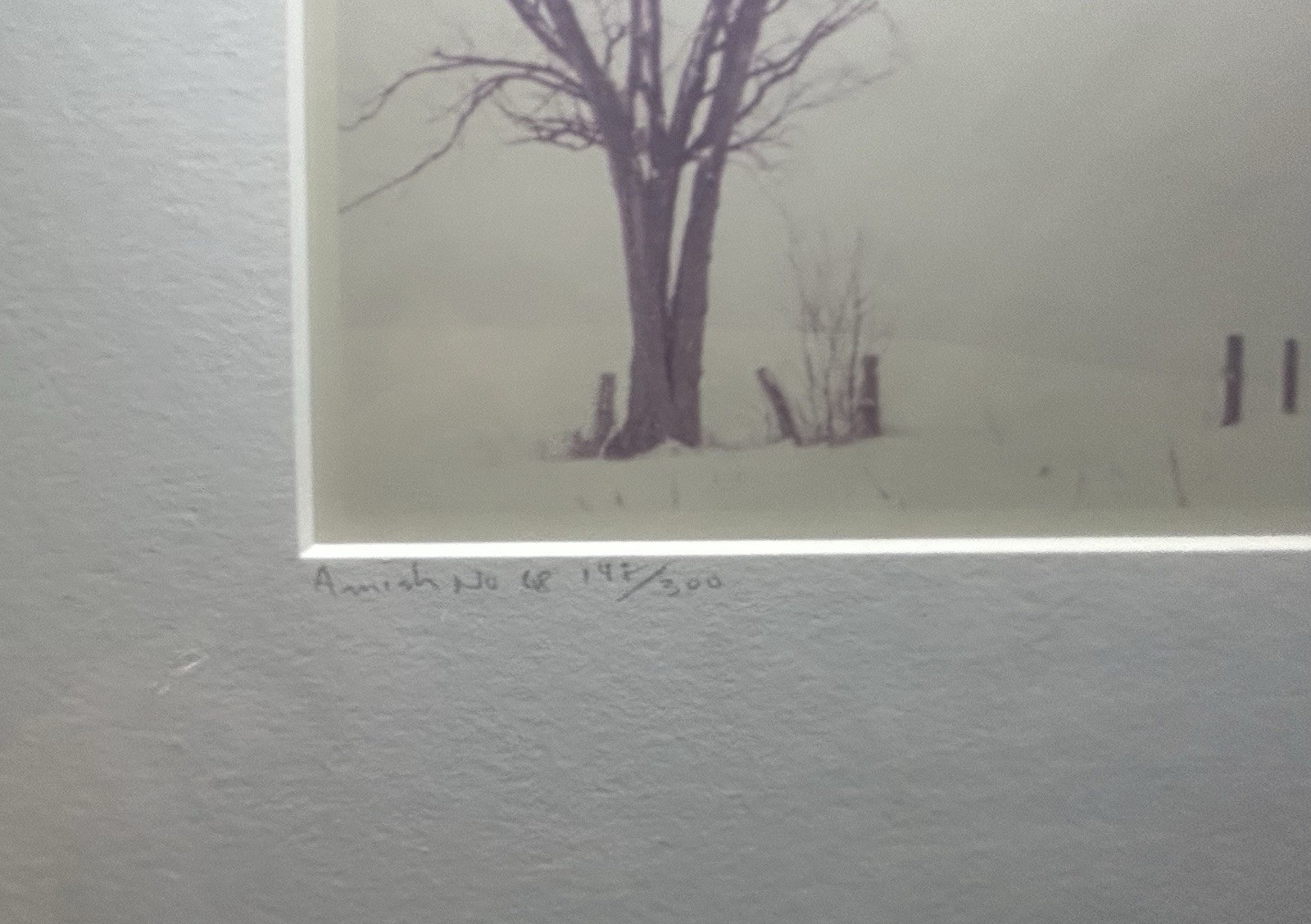 BILL COLEMAN Amish Print # 68 Signed & Numbered 148/300 24″ x 10 1/2″