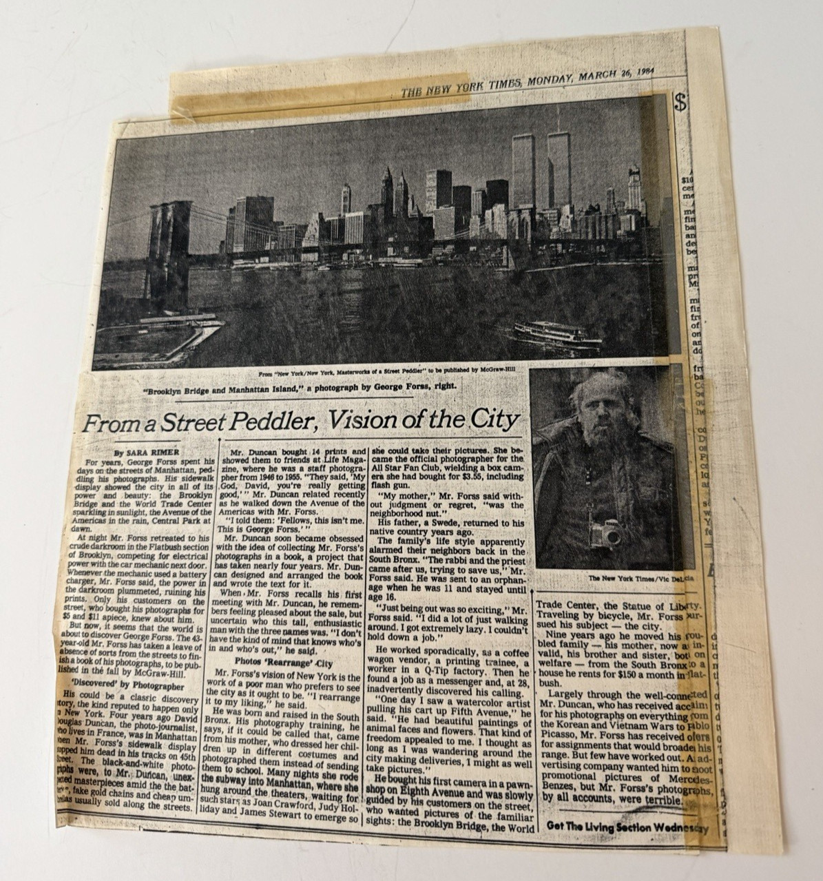 George Forss B&W Photograph New York City Modern East River Fireworks Original