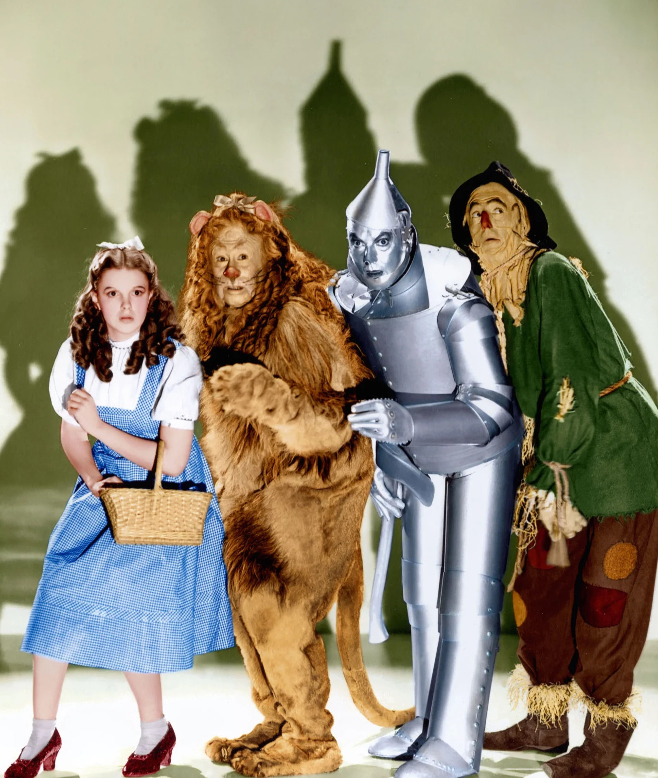 Wizard Of Oz Cast Dorothy Scarecrow Tin Man Cowardly Lion Photo 8.5×11