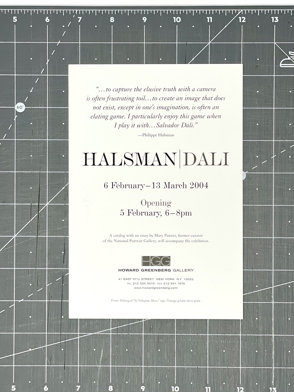 Phillipe Halsman (1906-1979) Art Show Announcement Card – Dali Photographs 2004