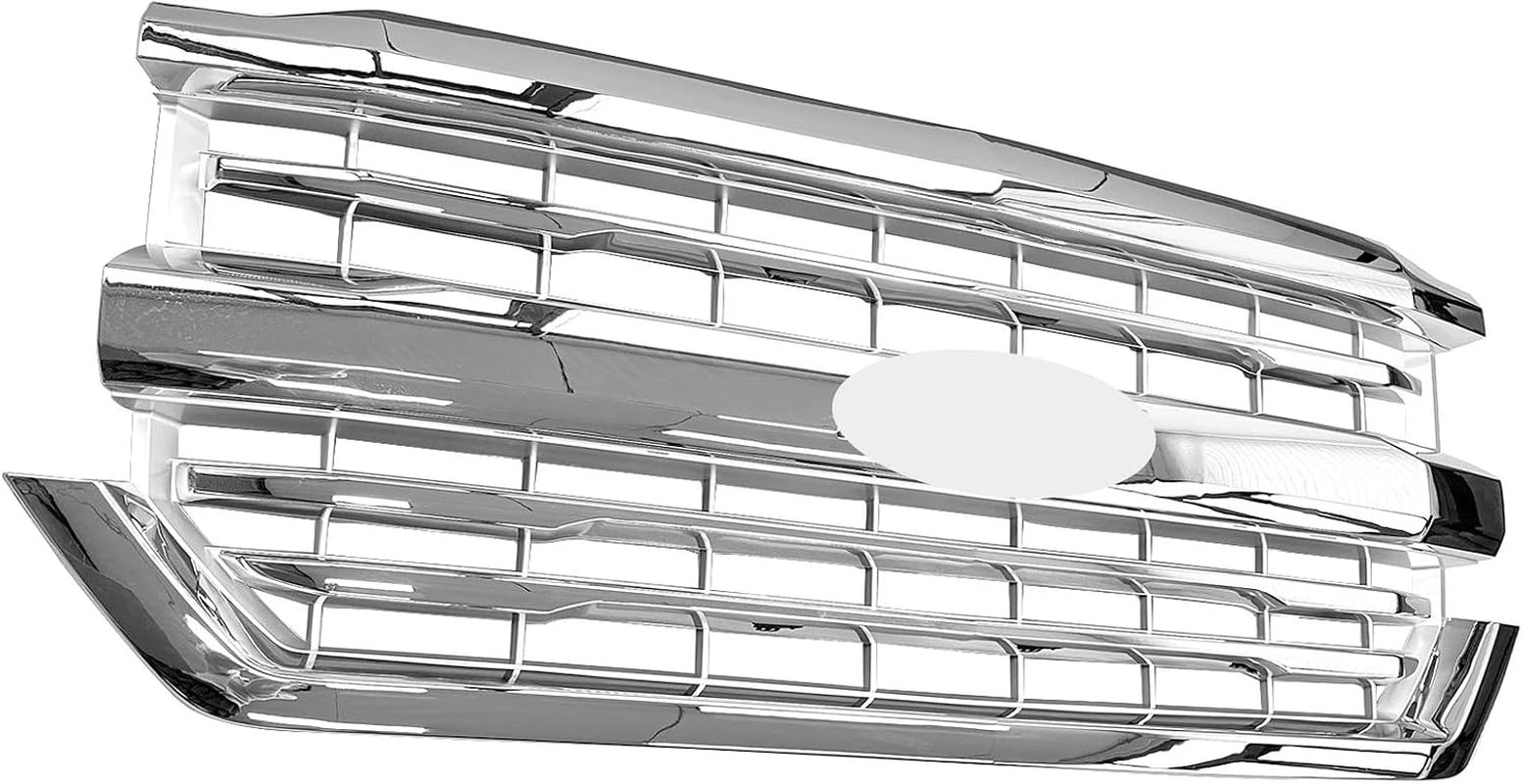 For 2016 2017 2018 Chevy Silverado 1500 Front Bumper Upper Grille, Chrome | Dire