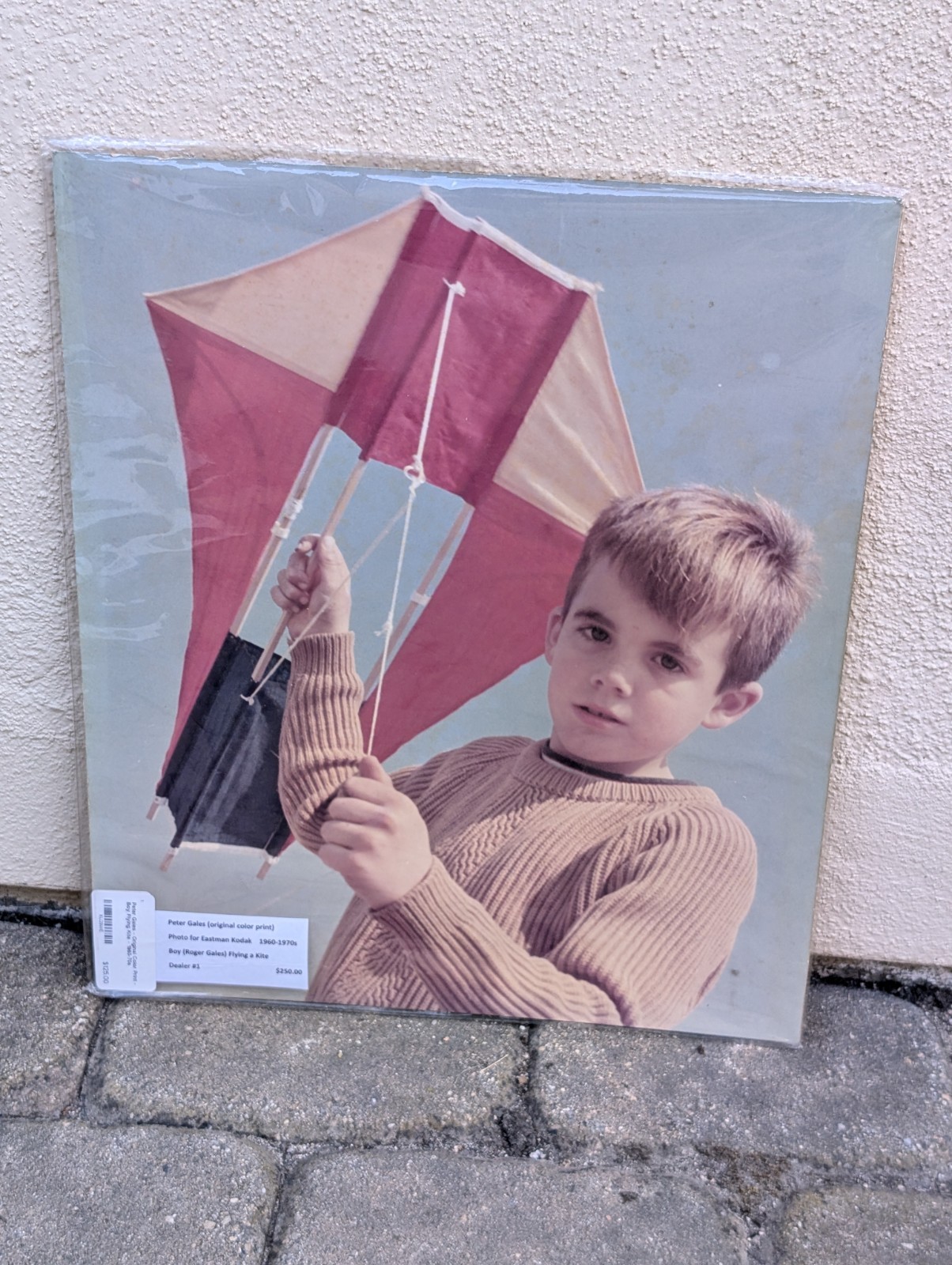 Peter Gales Original Color Print Eastman Kodak Boy Flying Kite Roger Gales 15×18