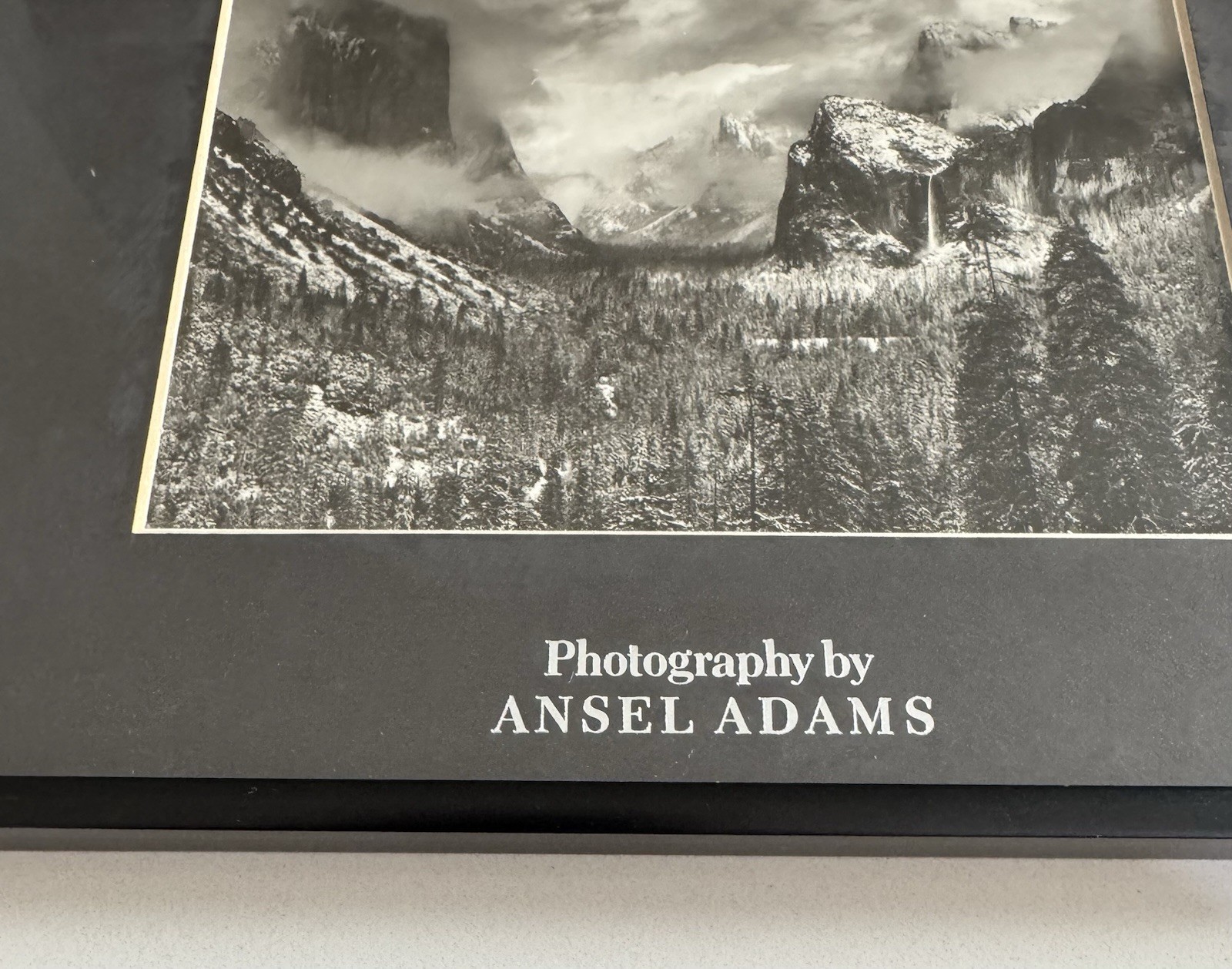 Vintage Ansel Adams Set of 2 Framed Matted Black & White Lot Photo Prints Art