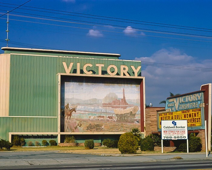 8×10 Vintage Victory Drive-in Theater, Van Nuys, CA. Free Shipping!!
