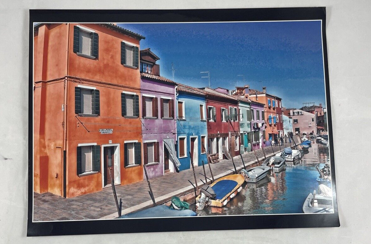 Burano Italy, venice 16X12 europe canal cityscape colorful