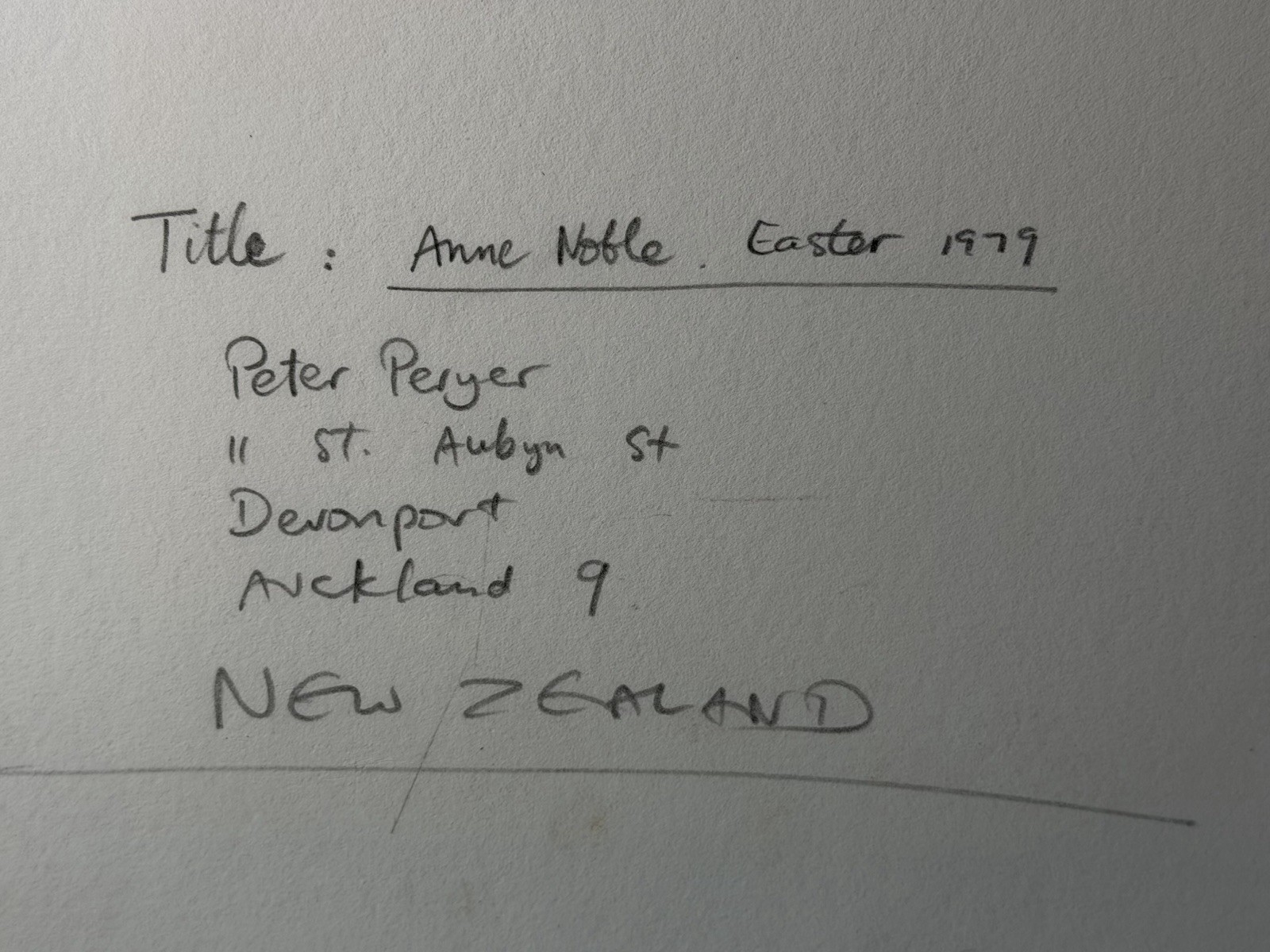New Zealand Photographer Peter Peryer Gelatin Silver Photo Print Anne Noble 1979