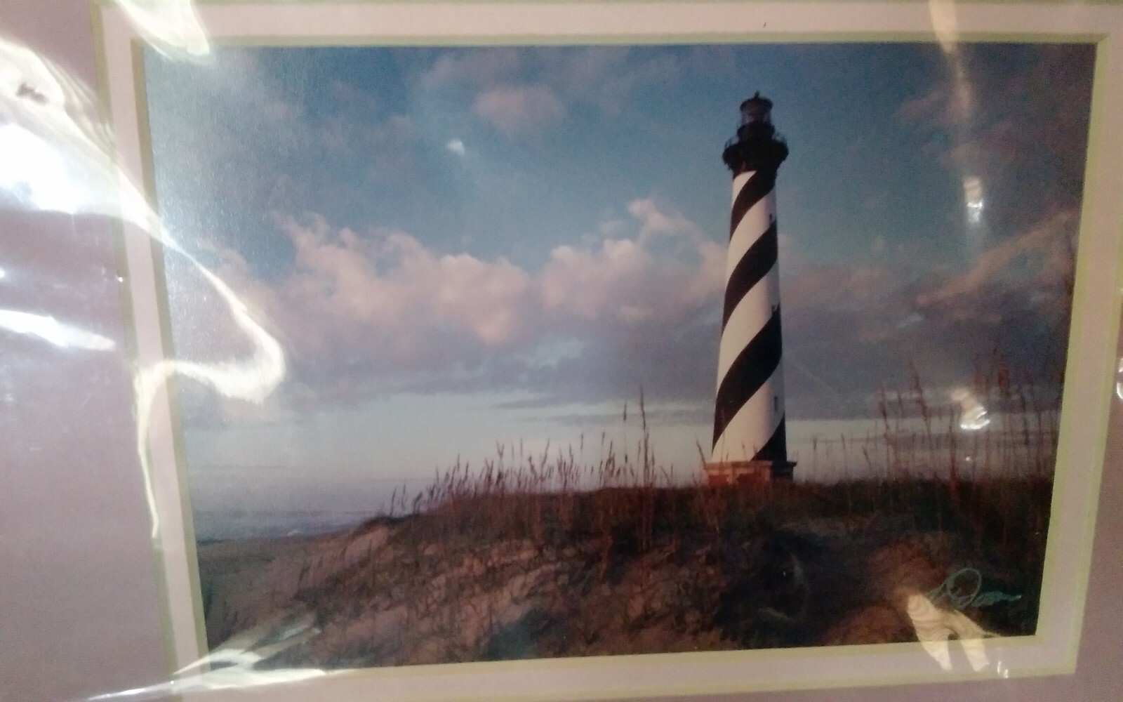 Artist Ray I. Doan Hand Printed Print Of a Light House Seascape # 89/21 Matted