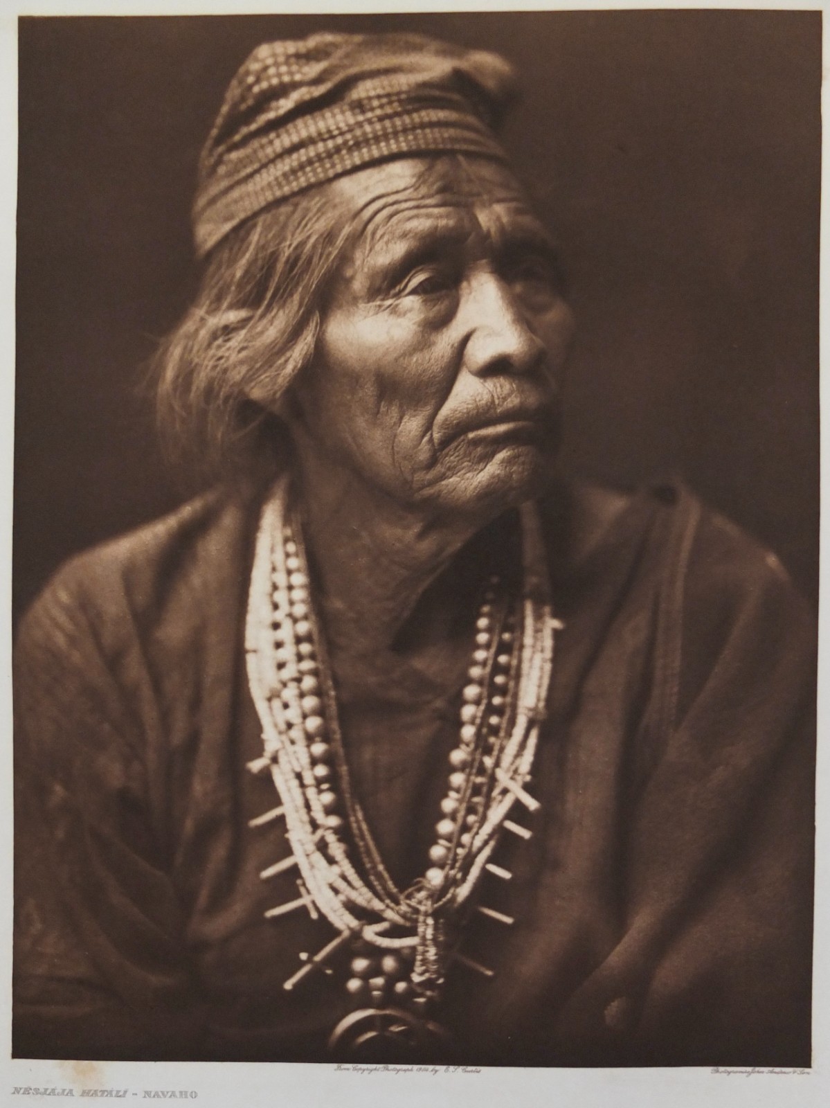 Edward S. Curtis Nesjaja Hatali Navaho From Original 1904 Photogravure Negative