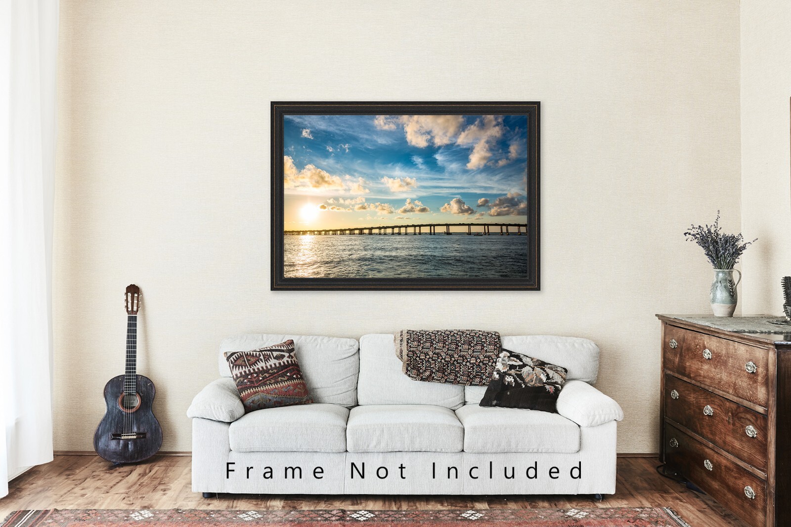 Coastal Photography Print – Picture of Destin Bridge at Sunset in Florida