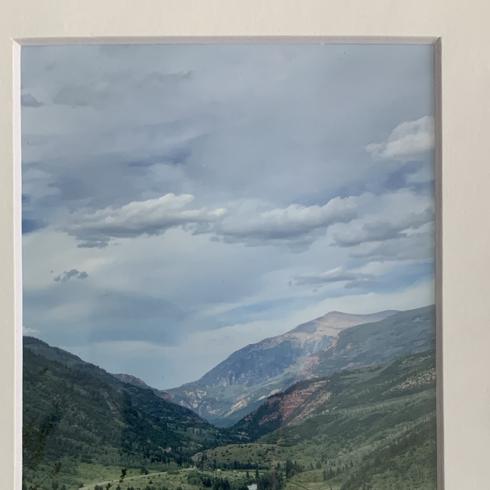 Signed Matted Color Landscape Photo Print Colorado Valley