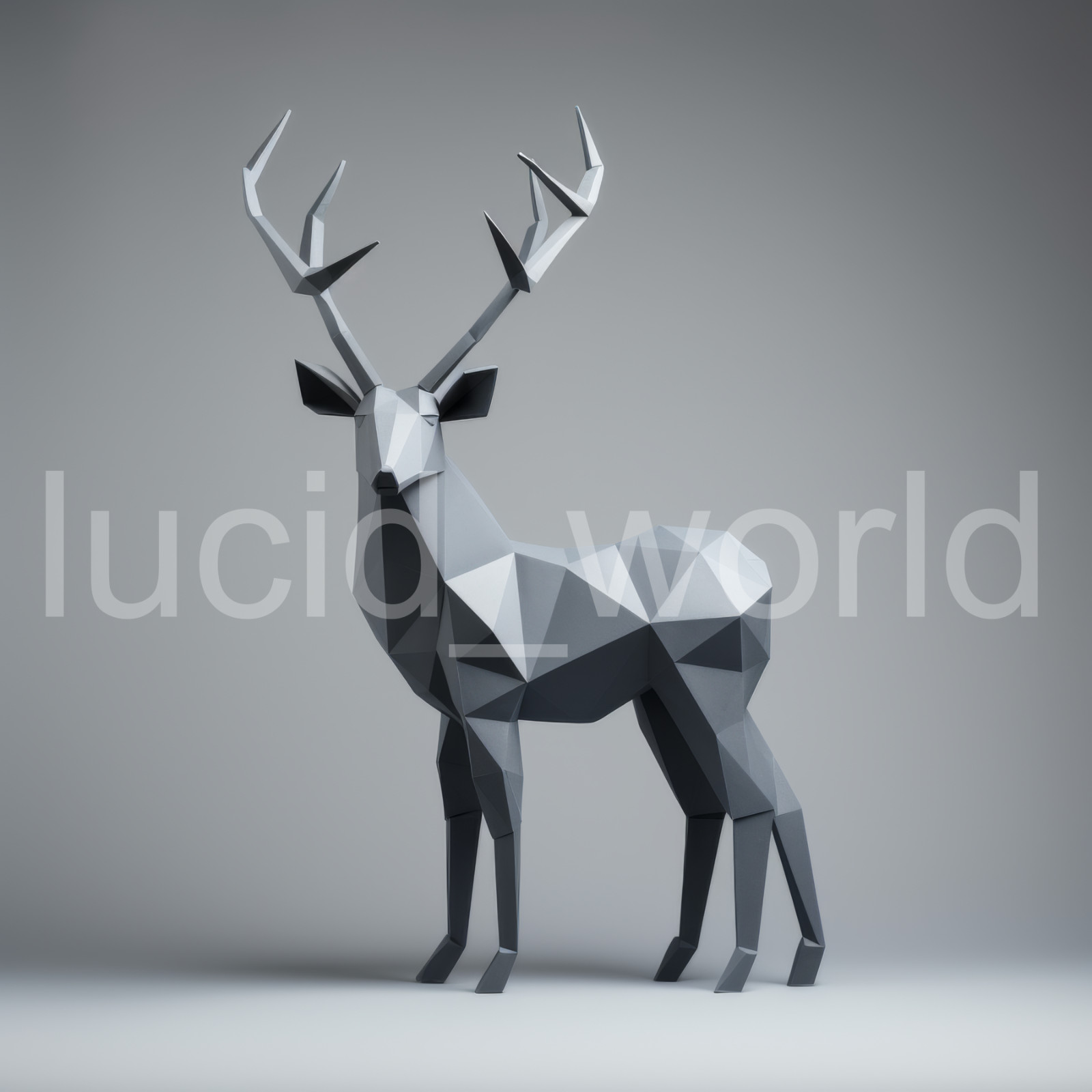 Origami Deer Art Print Digital Download Minimalist Abstract Wall Decor 4 PNG
