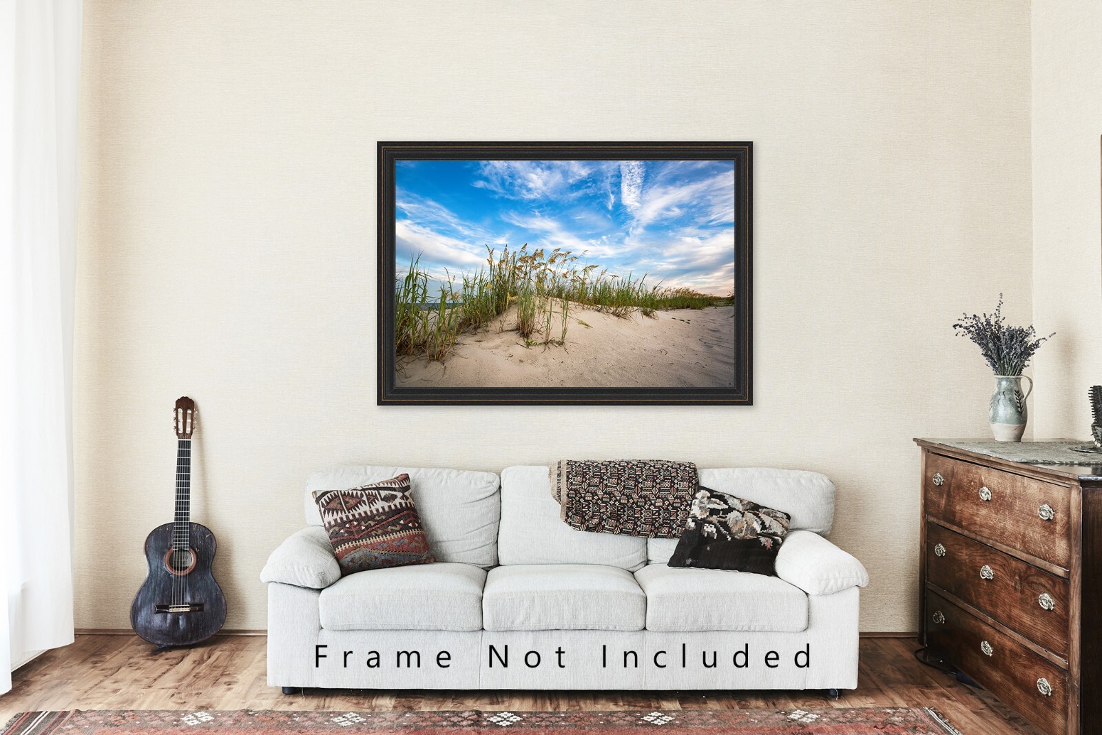 Coastal Photography Print – Picture of Sand Dunes and Sea Oats in South Carolina