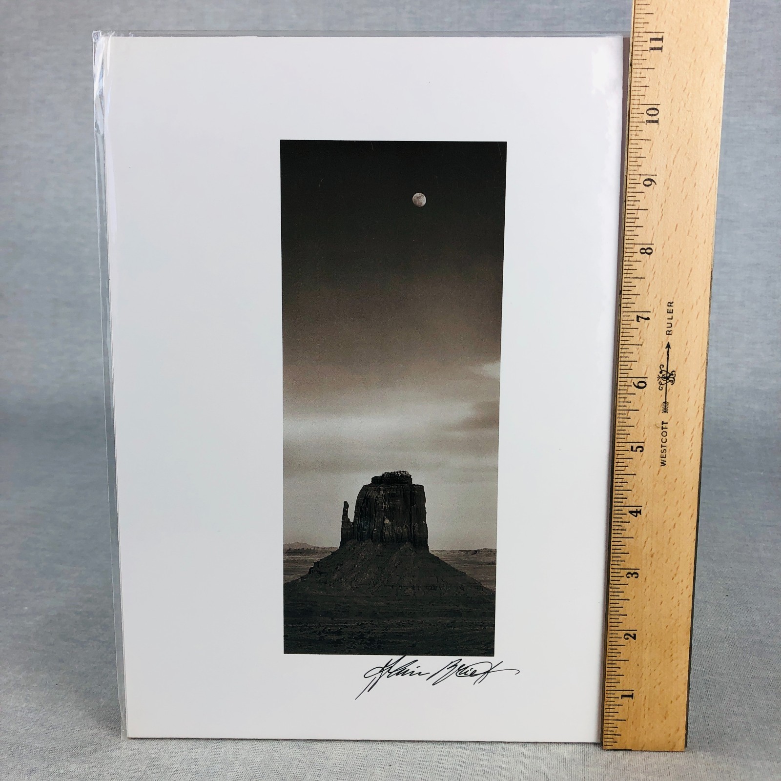 Art Photography Sepia MOONRISE PANORAMA Monument Valley Utah Alain Briot Signed