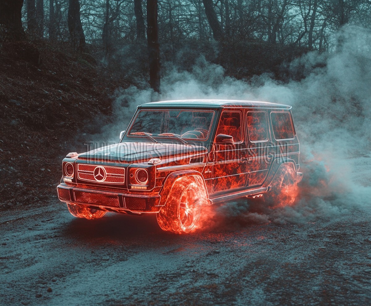 Digital Image JPG Picture Photo Wallpaper Background Drifting G-Class Car