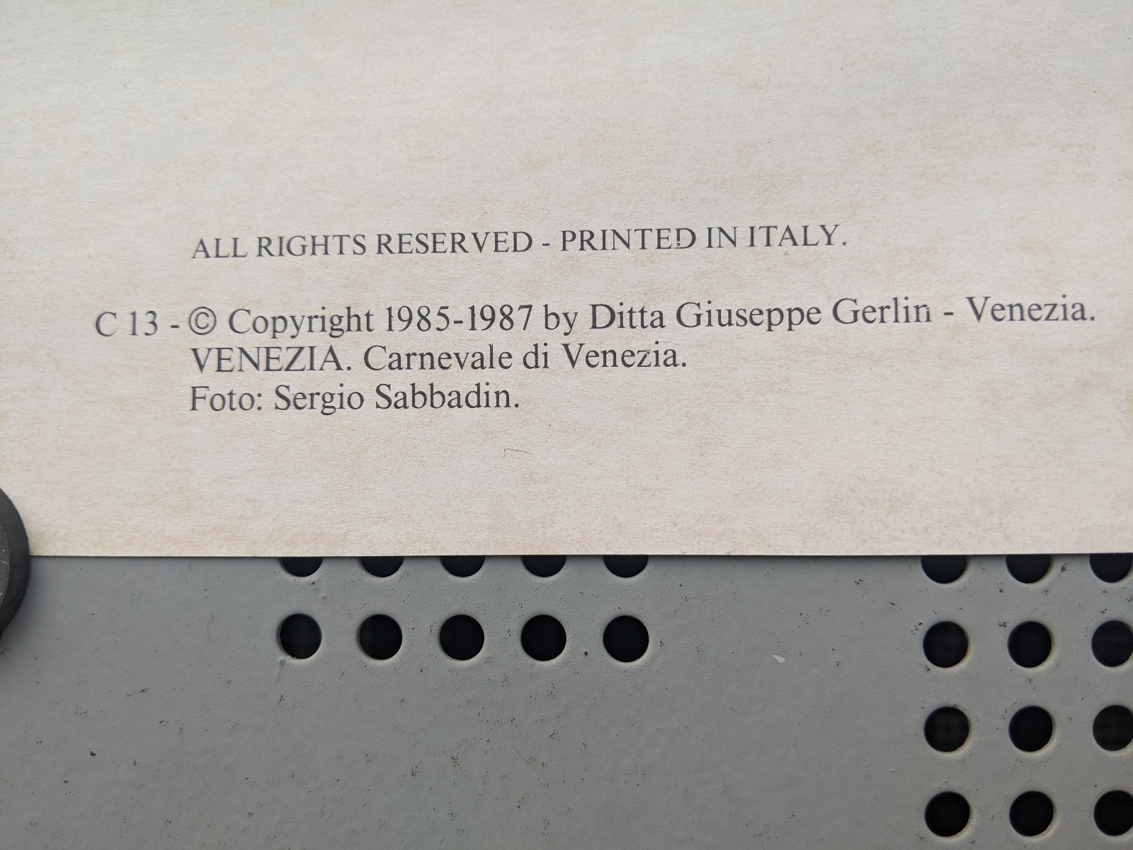 Rare Vintage Original Signed Il Carnevale di Venezia “Pierrot” Poster