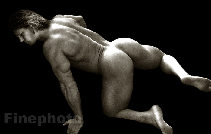 CALEB 1997 Original MALE NUDE Physique Fine Art Photograph 19×13 THOMAS LIDGE