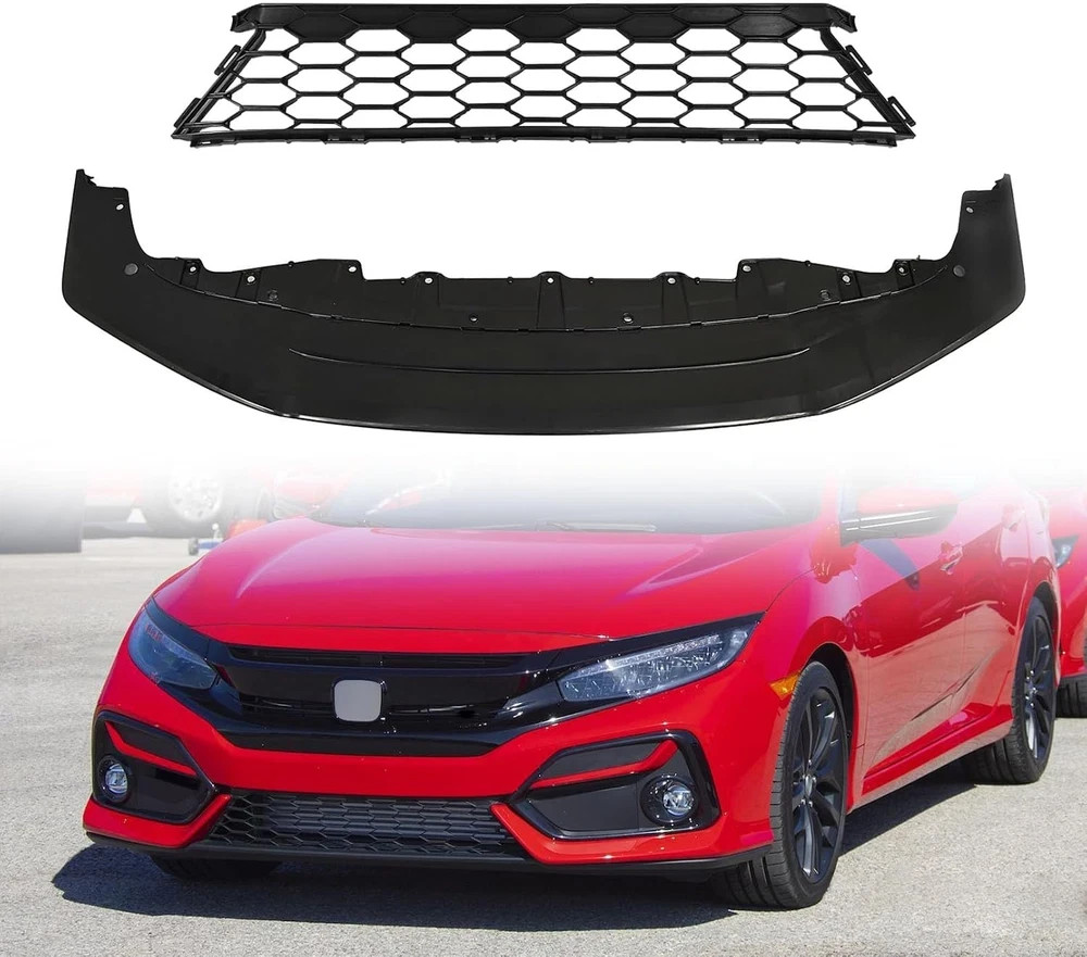 Front Lower Bumper Cover Grille Face Bar Fit for 2017 2018 2019 Honda Civic Hatc