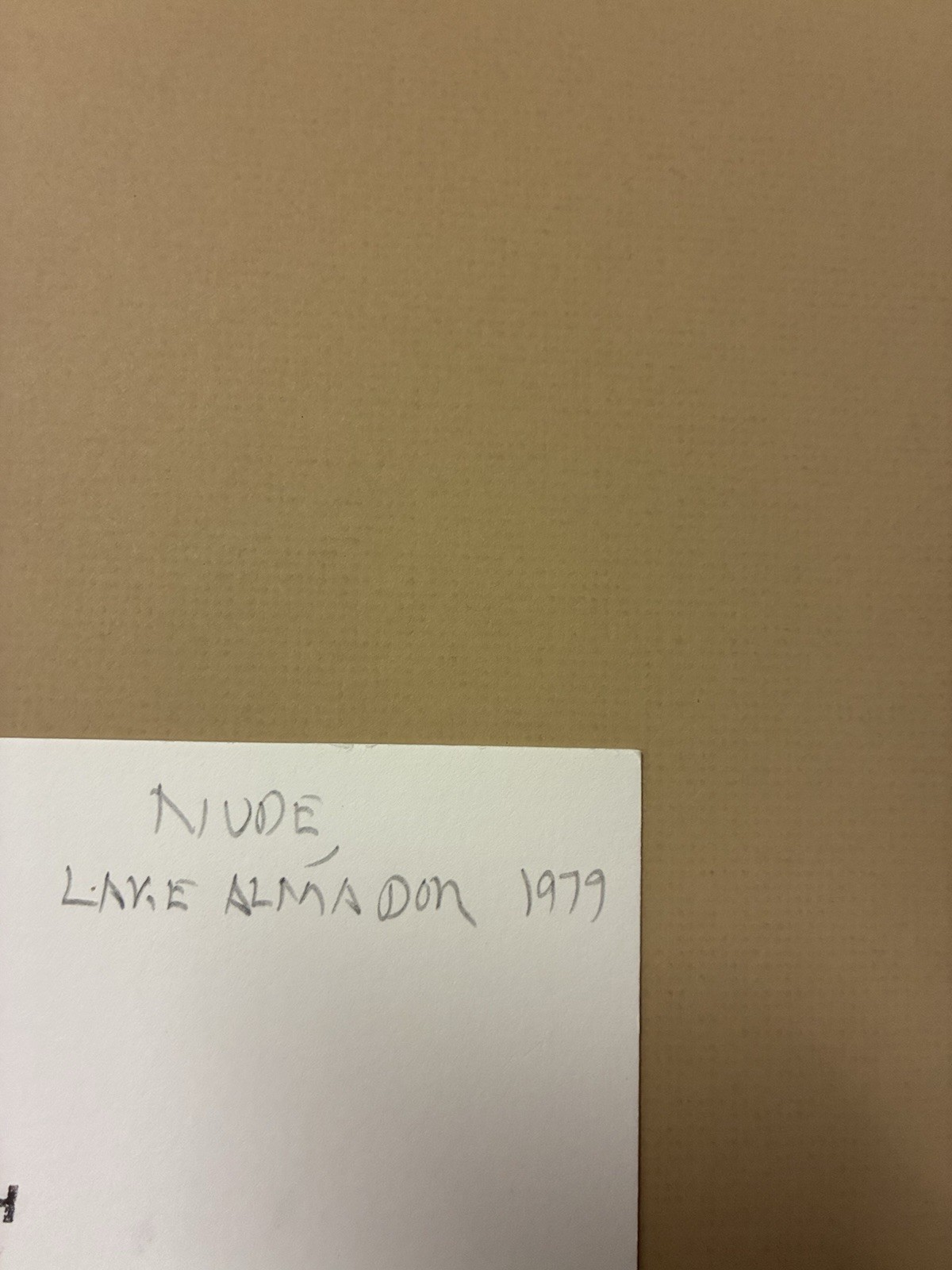 Cole Weston 1979 Gelatin Silver Photograph “Lake Almaden” Stamped Dated