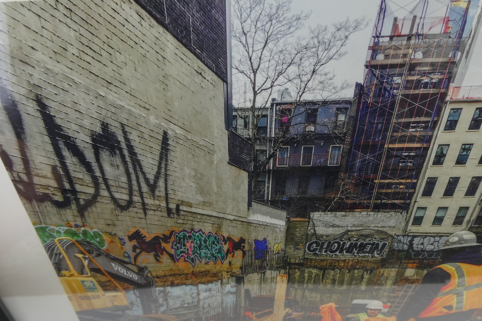 Urban NYC Construction Site Photograph Photo Print 41 Wooster Street SoHo Framed