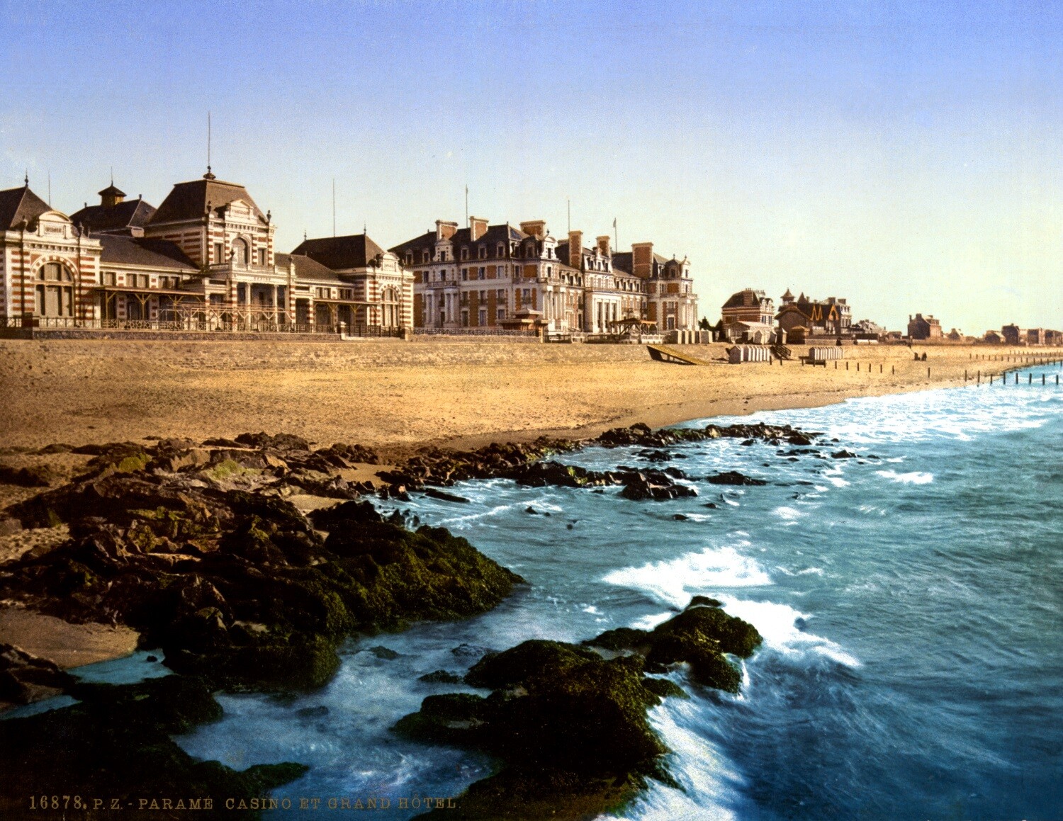 1890’s Casino and Grand Hotel, Parame, France Photograph 8.5″ x 11″ Repro