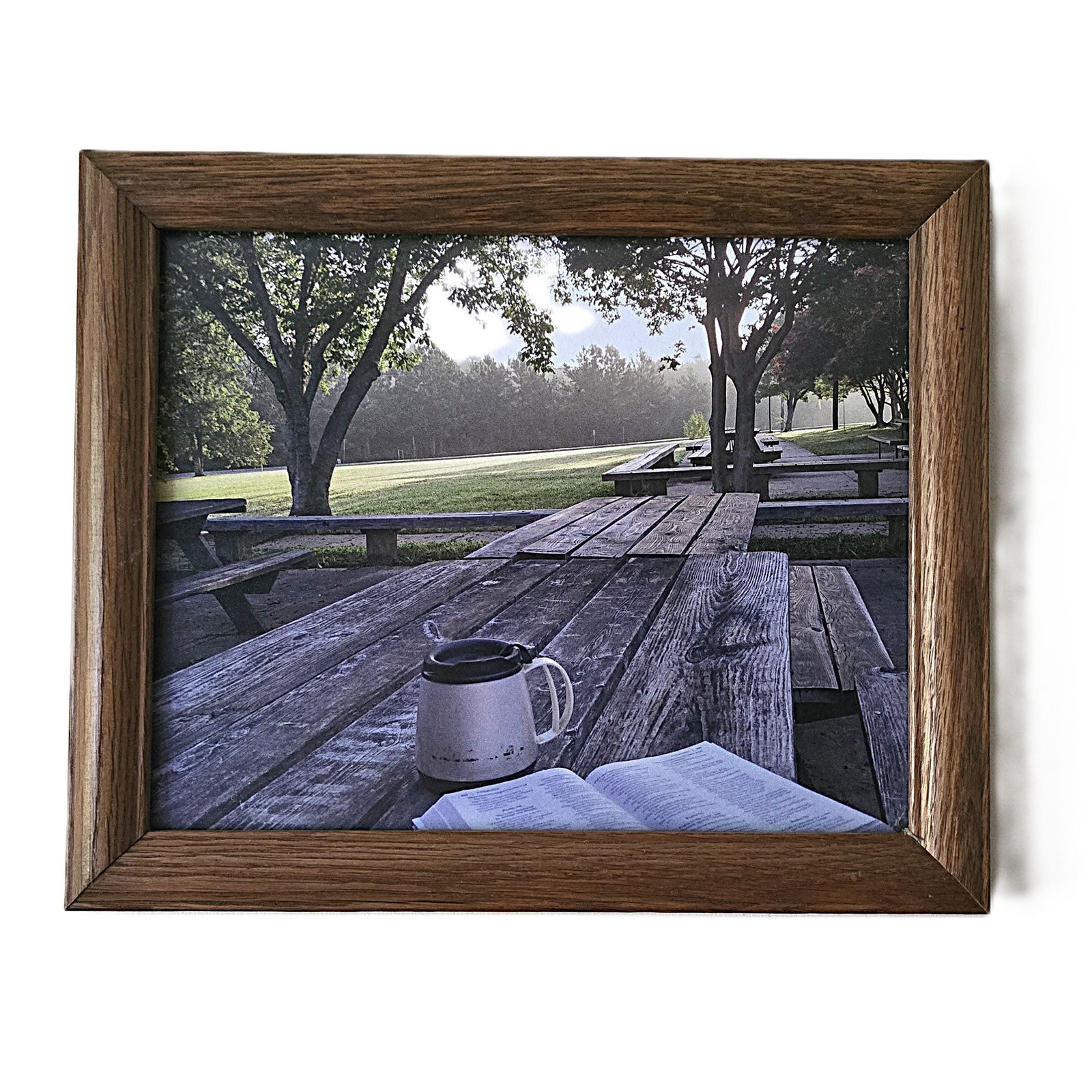 8′ x 10″ Early morning Serenity Scene in a Reclaimed Wood Frame