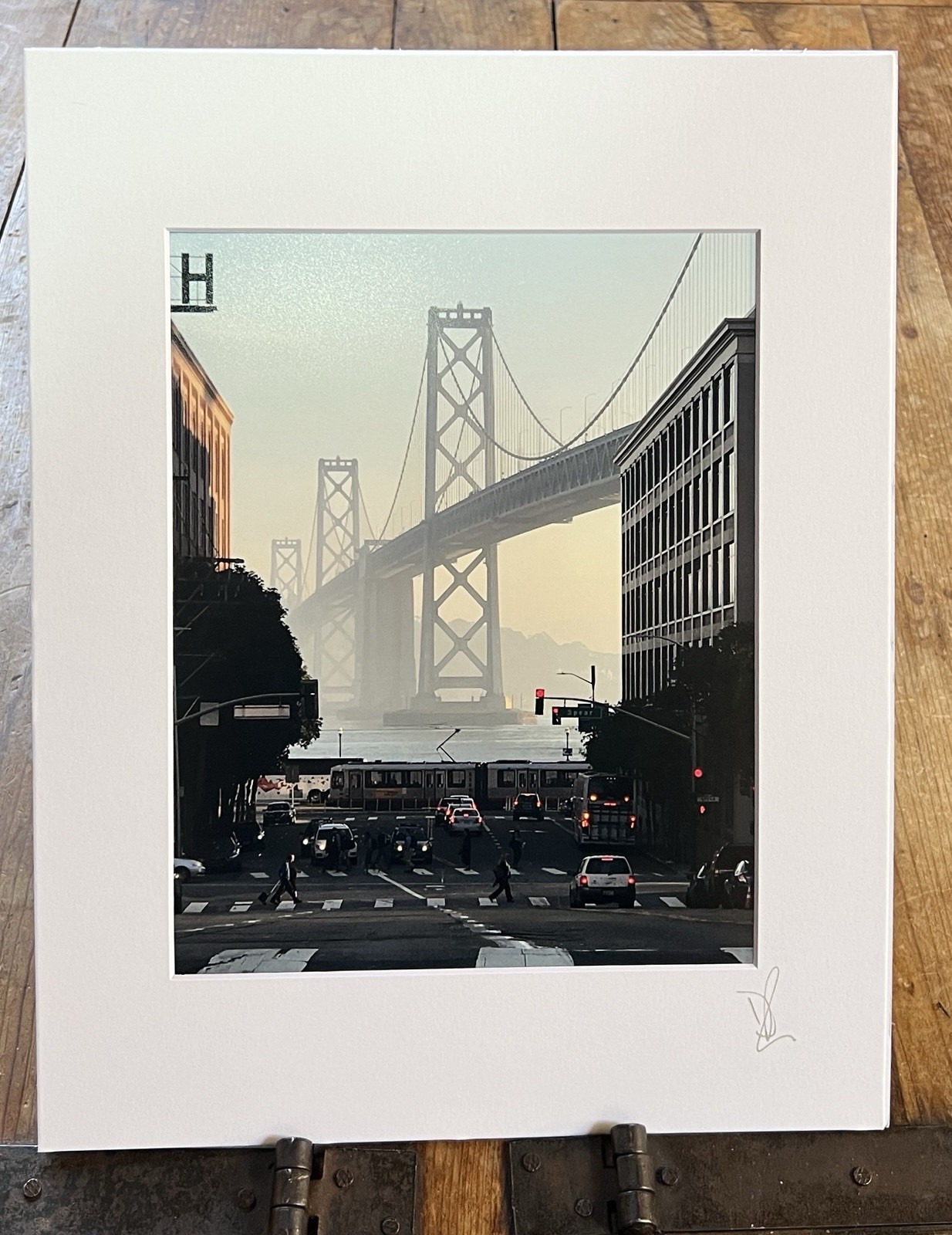 The Bay Bridge from Rincon Hill San Francisco Matted Fine Art Photographic Print