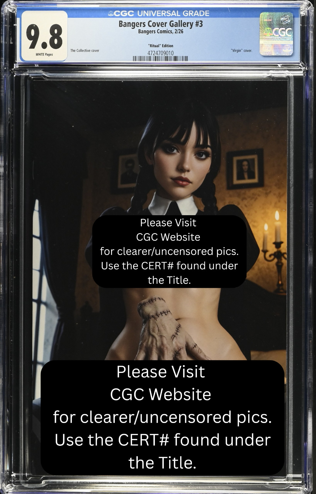 ** 2026 Bangers Comics Addams Cosplay VIRGIN Full Chase Variant LE 100 CGC 9.8 *