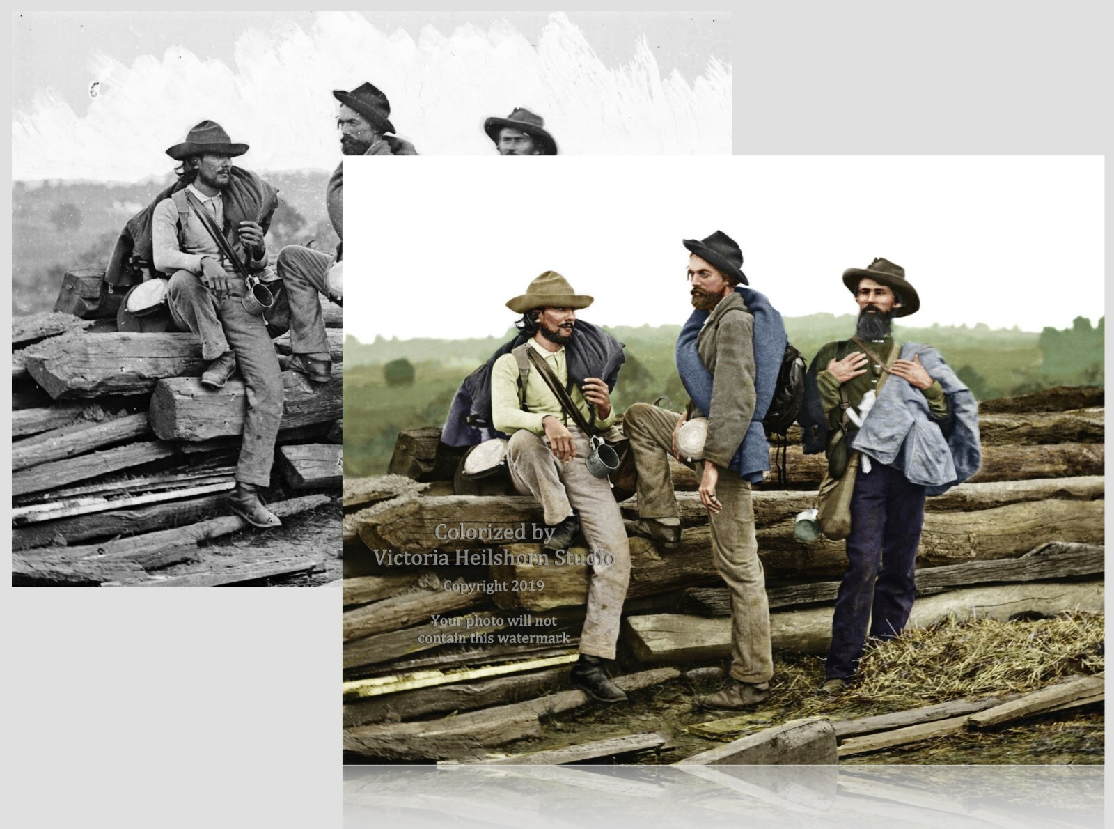 Colorized Civil War Photo Poster: Confederate Prisoners at Gettysburg – 6 Sizes!