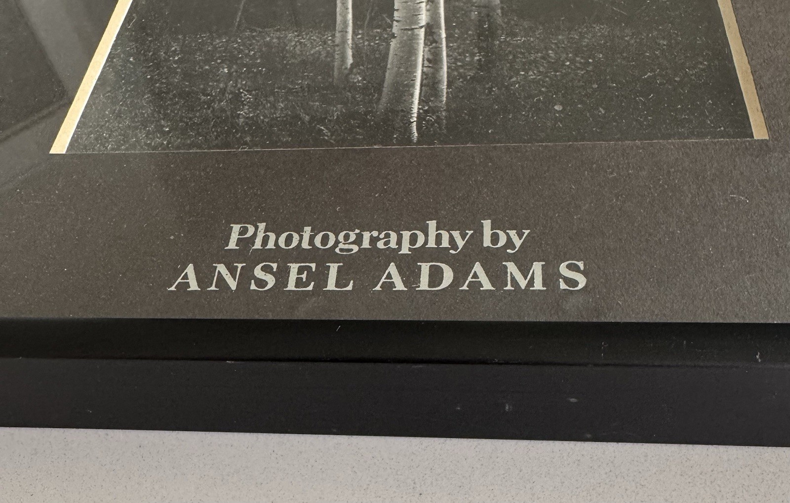 Vintage Ansel Adams Set of 2 Framed Matted Black & White Lot Photo Prints Art