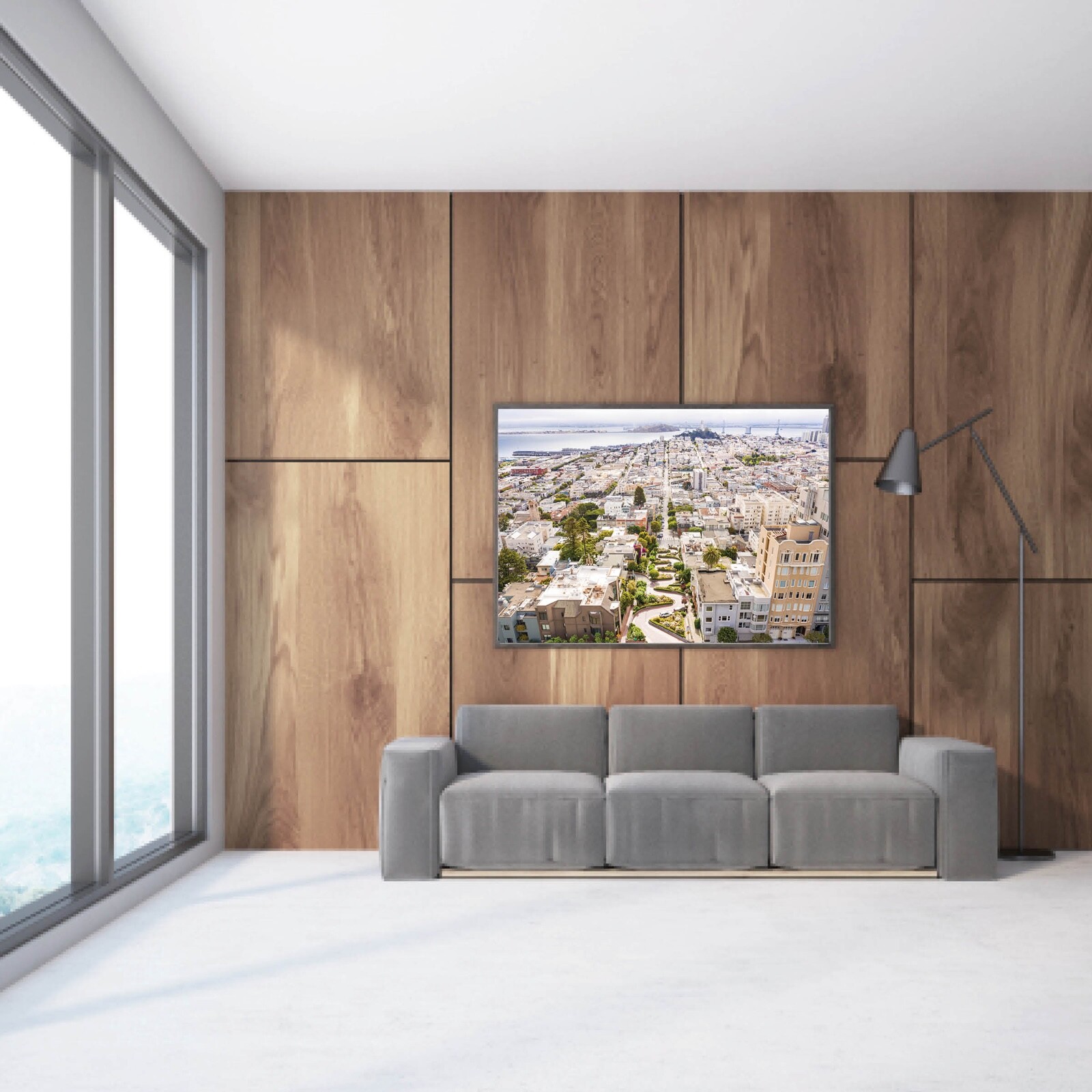 San Francisco Skyline Print, Lombard Crooked Street, California Fine Art Photo