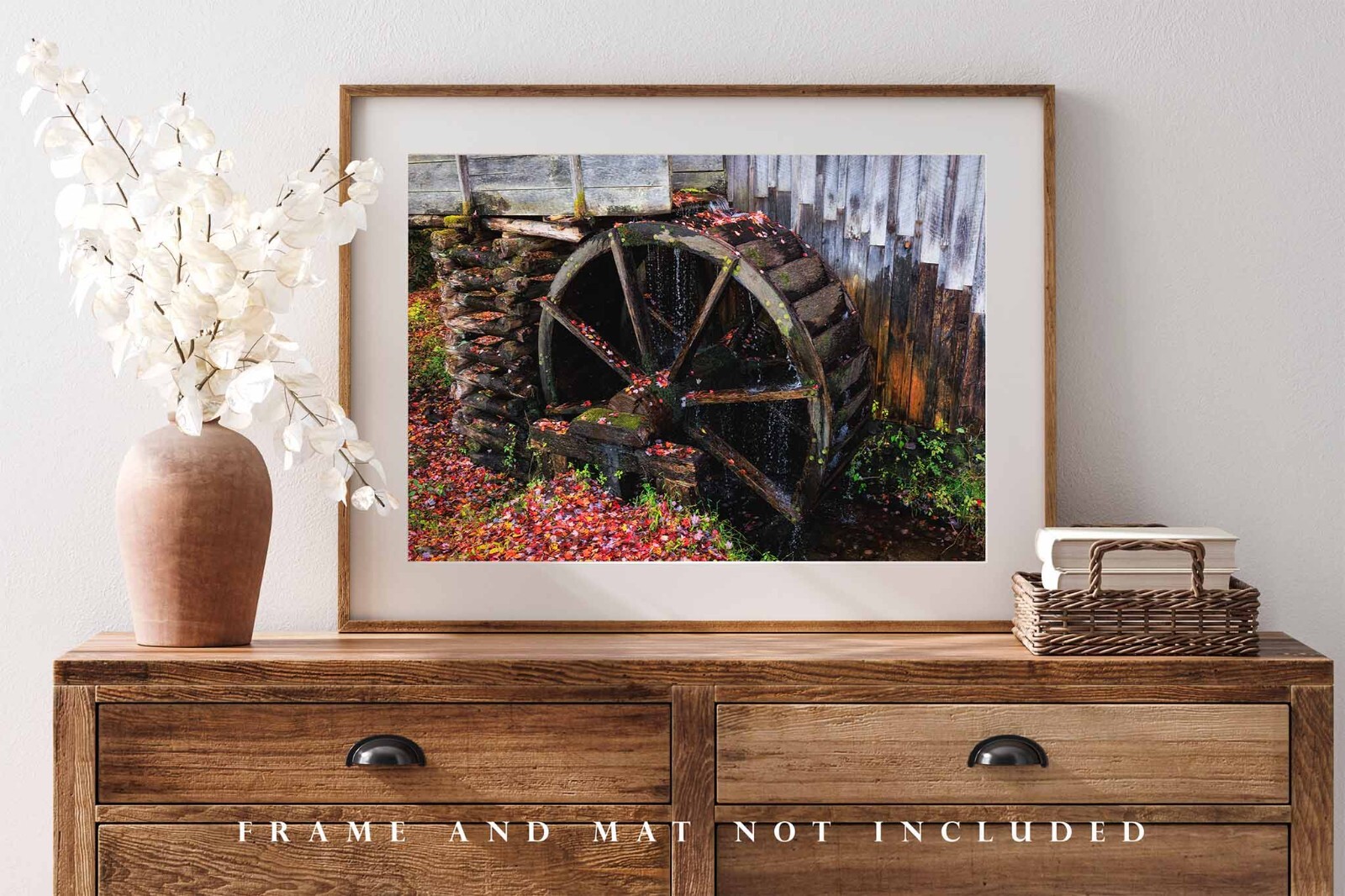 Rustic Country Photography Print – Picture of Old Mill Wheel in Tennessee