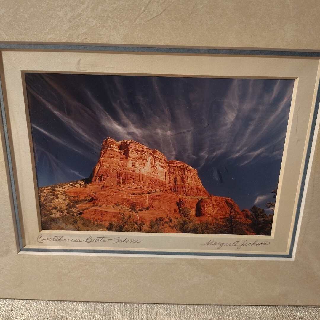 Courthouse Butte Sedona Arizona Matted Original Photo-Margaret L. Jackson signed