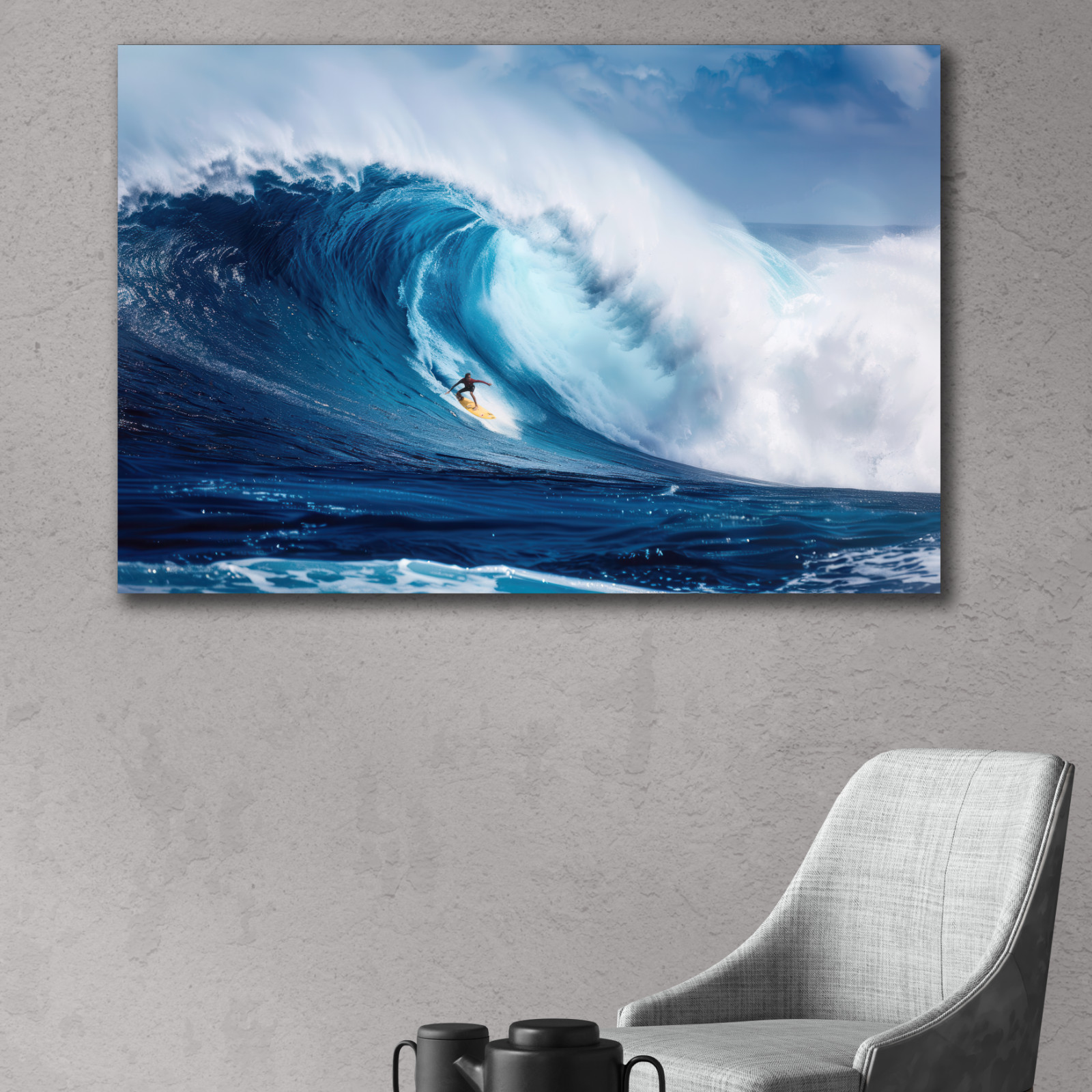 Surfing Photo, Hawaii Beach Surfing, Surfer Image Print, Huge Ocean Waves Beach