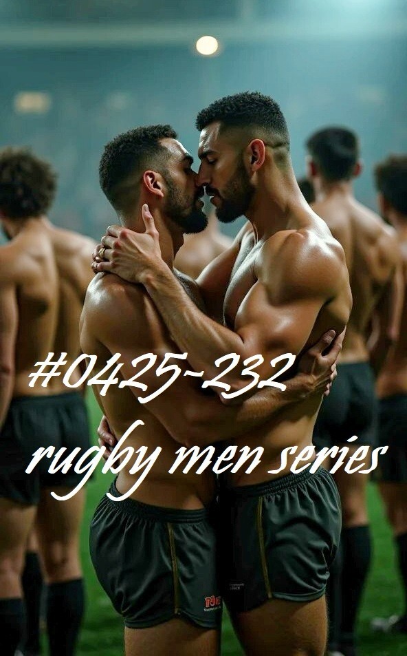 MALE PORTRAIT #0425-232 -rugby men series-men kissing series – free shipping usa